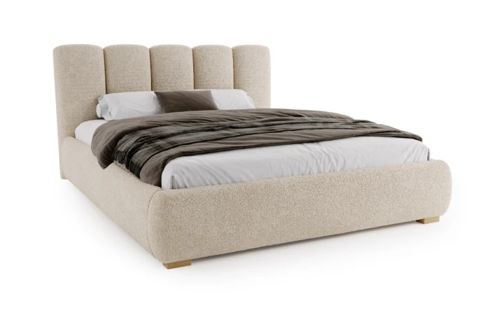 Łóżko tapicerowane z pojemnikiem i metalowym stelażem Velluto - Quelle 06