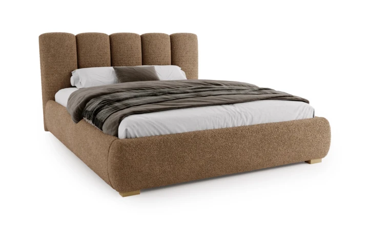 Łóżko tapicerowane z pojemnikiem i metalowym stelażem Velluto - Quelle 22