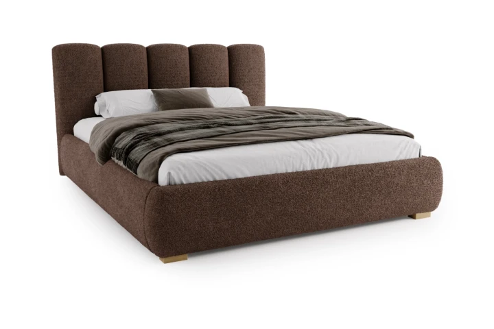 Łóżko tapicerowane z pojemnikiem i metalowym stelażem Velluto - Quelle 25