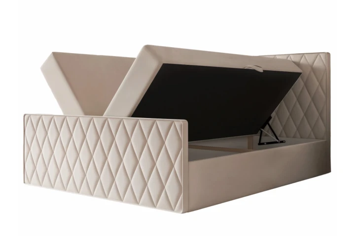Łóżko kontynentalne z pojemnikiem na pościel Diamond