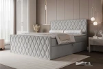 Łóżko kontynentalne z pojemnikiem na pościel Diamond Gołębi Szary