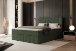 Łóżko kontynentalne z pojemnikiem na pościel Elite Ciemny zielony