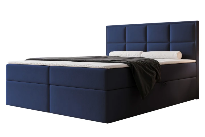 Łóżko kontynentalne z pojemnikiem na pościel Imperial Granatowy