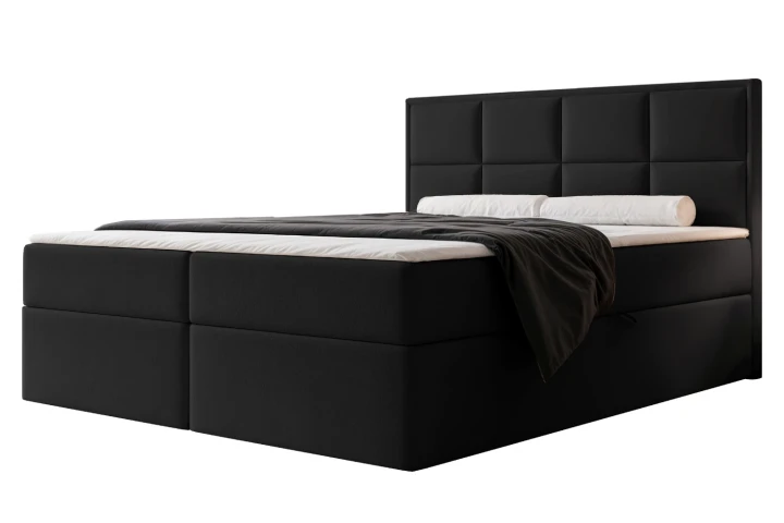 Łóżko kontynentalne z pojemnikiem na pościel Imperial Czarny
