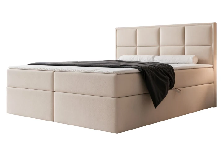 Łóżko kontynentalne z pojemnikiem na pościel Imperial Ecru