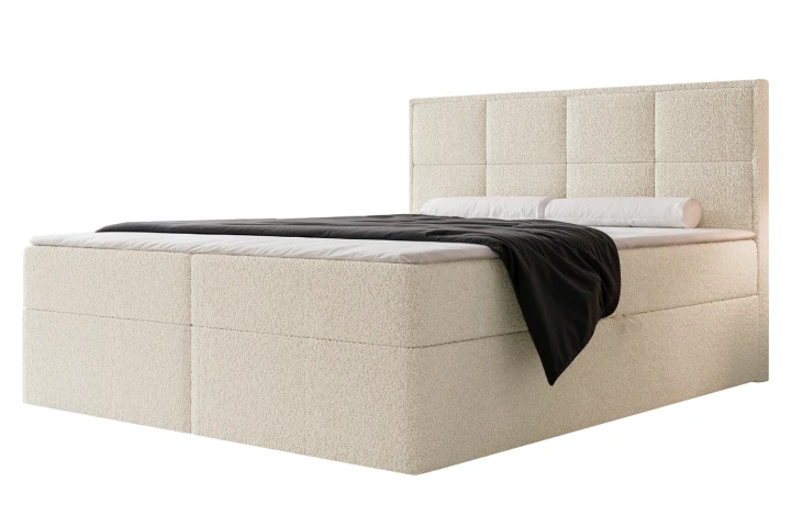 Łóżko kontynentalne z pojemnikiem na pościel Imperial Beżowy