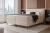 Łóżko kontynentalne z nóżkami i pojemnikiem na pościel Vertico Ecru