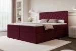 Łóżko kontynentalne z pojemnikiem na pościel Royal Bordowy