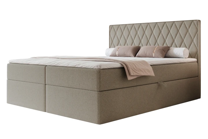 Łóżko kontynentalne z pojemnikiem na pościel Royal Taupe