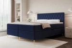Łóżko kontynentalne z nóżkami i pojemnikiem na pościel Royal Granatowy