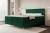 Łóżko kontynentalne z nóżkami i pojemnikiem na pościel Royal Zielony
