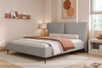 Łóżko tapicerowane do sypialni z pojemnikiem na pościel Lento Popielaty