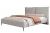 Łóżko tapicerowane do sypialni z pojemnikiem na pościel Lento Jasny szary