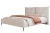 Łóżko tapicerowane do sypialni z pojemnikiem na pościel Lento Szarobeżowy Melanż