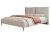 Łóżko tapicerowane do sypialni z pojemnikiem na pościel Lento Beżowy melanż