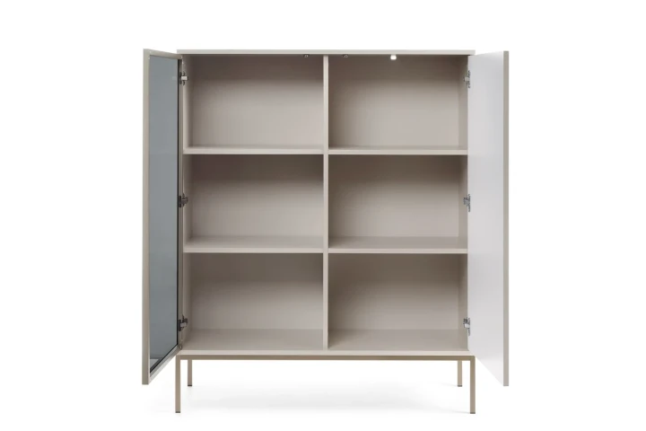 Witryna niska Linea z oświetleniem LED Kaszmir