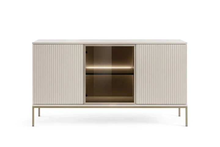 Komoda Linea z drzwiami i oświetleniem LED Kaszmir
