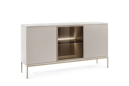 Komoda Linea z drzwiami i oświetleniem LED Kaszmir