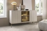 Komoda Linea z drzwiami i oświetleniem LED Kaszmir
