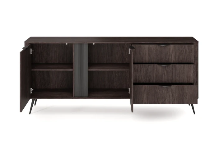 Komoda do salonu z drzwiczkami i szufladami Teris Dąb Dunin