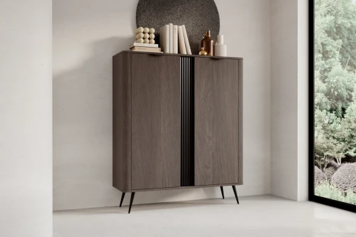 Komoda wysoka dwudrzwiowa Teris Dąb Dunin