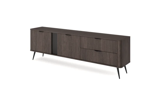 Szafka RTV z drzwiczkami i szufladami Teris Dąb Dunin