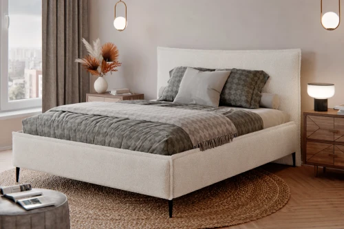 Łóżko tapicerowane do sypialni z pojemnikiem na pościel Vera Kremowy