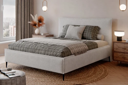 Łóżko tapicerowane do sypialni z pojemnikiem na pościel Vera Jasny szary