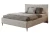 Łóżko tapicerowane do sypialni z pojemnikiem na pościel Vera Popielaty melanż