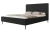 Łóżko tapicerowane na nóżkach z pojemnikiem na pościel i stelażem Luxo Czarny