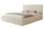 Łóżko tapicerowane z pojemnikiem na pościel i stelażem Luxo Ecru