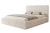 Łóżko tapicerowane z pojemnikiem na pościel i stelażem Luxo Jasny krem