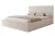 Łóżko tapicerowane z pojemnikiem na pościel i stelażem Luxo Waniliowy