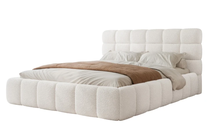 Łóżka tapicerowane Bubble z pojemnikiem na pościel w tkaninie Abriamo 04