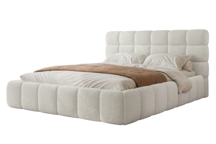 Łóżka tapicerowane Bubble z pojemnikiem na pościel w tkaninie Abriamo 05