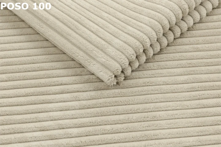 Tkanina Poso 100 wykorzystana przy panelach tapicerowanych na zagłowiu