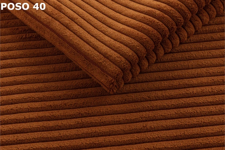 Tkanina Poso 40 wykorzystana przy panelach tapicerowanych na zagłowiu