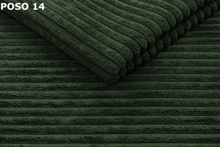 Tkanina Poso 14 wykorzystana przy panelach tapicerowanych na zagłowiu