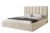 Łóżko tapicerowane z pojemnikiem i stelażem Arco Beżowy