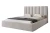 Łóżko tapicerowane z pojemnikiem i stelażem Arco Jasny szary