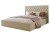 Łóżko tapicerowane z pojemnikiem na pościel i stelażem Royal Beżowy
