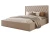 Łóżko tapicerowane z pojemnikiem na pościel i stelażem Royal Szaro-beżowy