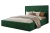 Łóżko tapicerowane z pojemnikiem na pościel i stelażem Royal Zielony