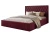 Łóżko tapicerowane z pojemnikiem na pościel i stelażem Royal Bordowy