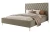 Łóżko tapicerowane z nóżkami i pojemnikiem na pościel Royal Taupe