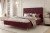 Łóżko tapicerowane z nóżkami i pojemnikiem na pościel Royal Bordowy