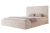Łóżko tapicerowane z pojemnikiem na pościel Savio Kość słoniowa