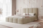 Łóżko tapicerowane do sypialni Cozy Beżowy