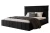 Łóżko tapicerowane z pojemnikiem na pościel i stelażem Vertico Czarny