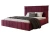 Łóżko tapicerowane z pojemnikiem na pościel i stelażem Vertico Bordowy